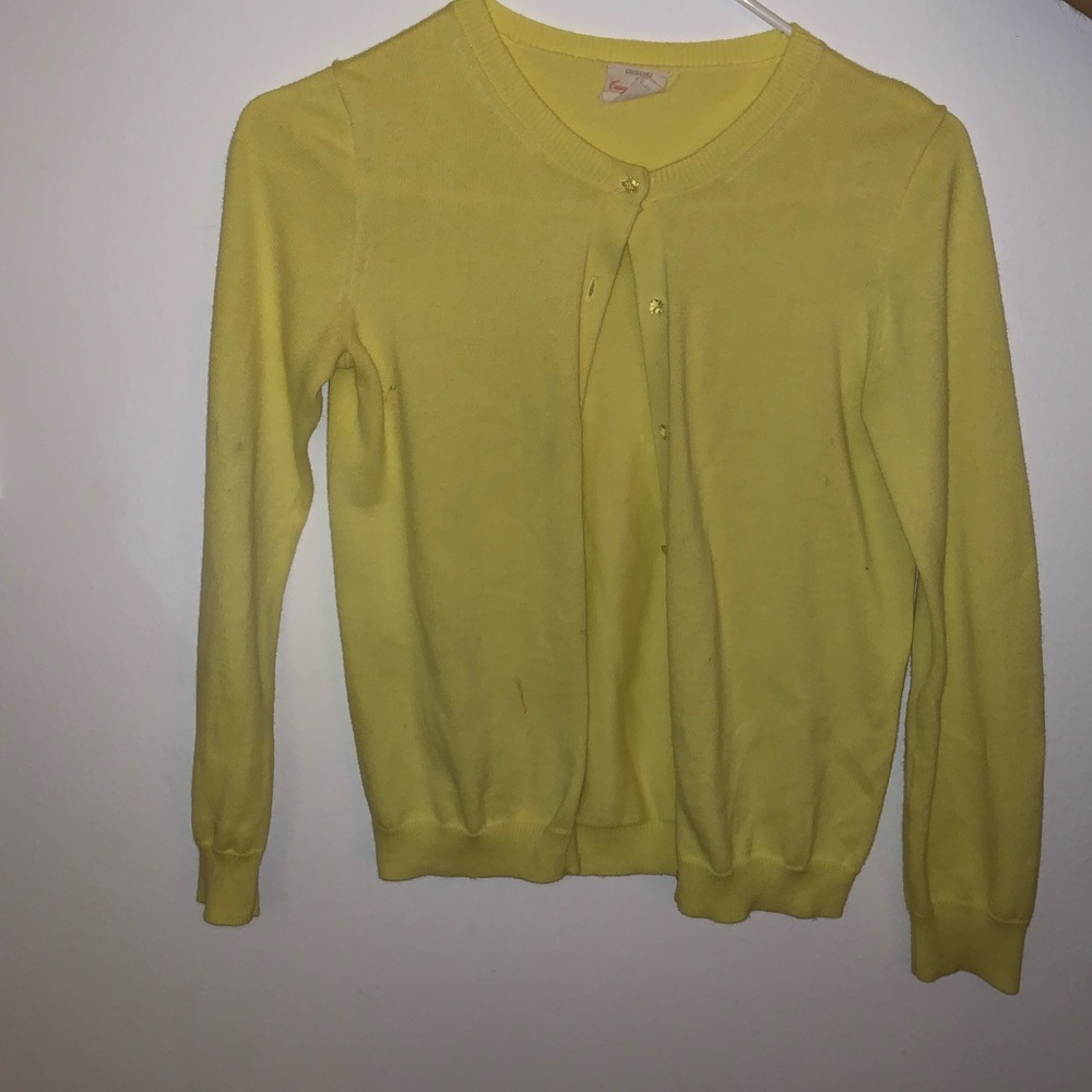 J.crew Yellow thin cardigan